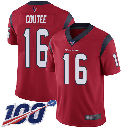 Houston Texans Limited Red Men Keke Coutee Alternate Jersey NFL Football 16 100th Season Vapor Untouchable